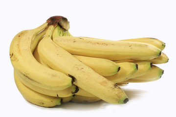 bananas on white background