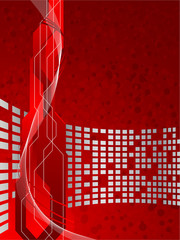 Vector red futuristic background