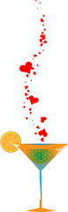 Vector valentine illustration with a love drink