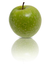grüner saftiger Apfel