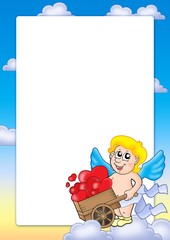 Valentine frame with Cupid 2