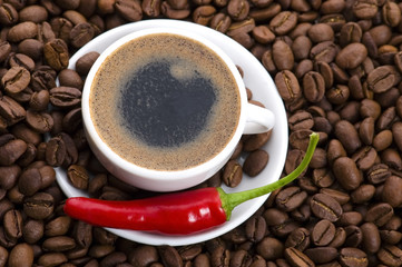 hot coffee with chili