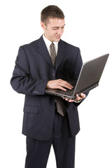 Businessman Using Laptop