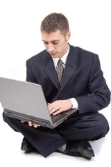 Businessman Using Laptop