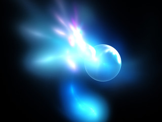 Abstract blue mystical blue ball
