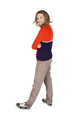 young dreadlock man stand isolated