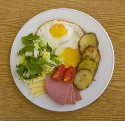 Breakfast in plate