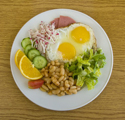 Breakfast in plate