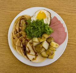 Breakfast in plate