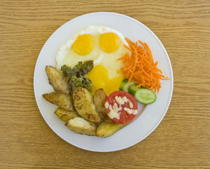 Breakfast in plate