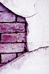 old brick broken  wall