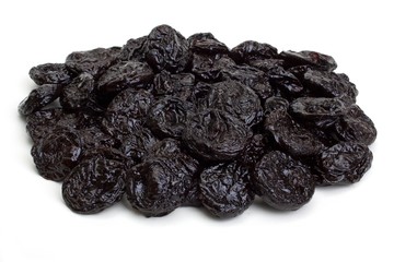 Prunes  isolated on white