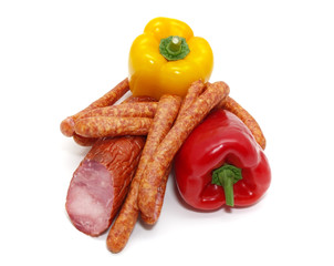 sausages and vegetables
