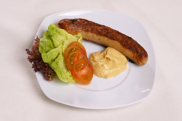 Bratwurst mit Senf