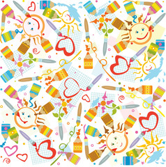 Vector seamless, fun pattern for your design