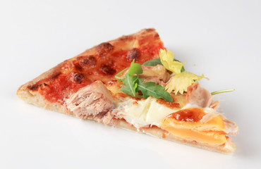 Slice of tuna pizza