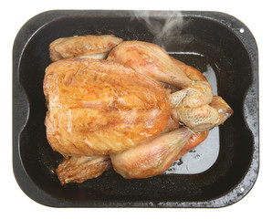 Roasted Chicken in Roasting Tin