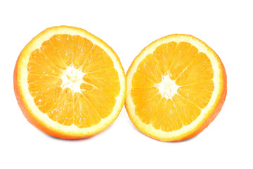 orange in mitte geteilt