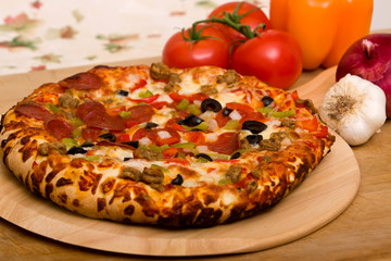 Delicious supreme pizza