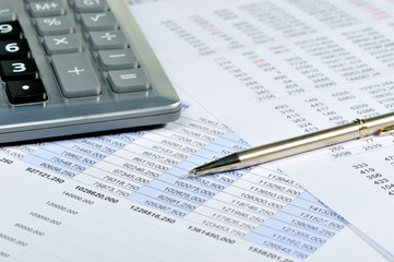 The calculator and the financial report