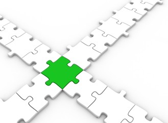 Green puzzle piece - green leadership