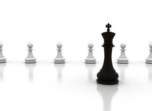 Chess pieces - Leadership illustration