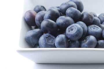 blueberries in the dish