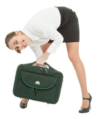 woman  with a luggage