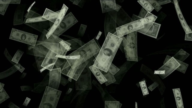 Money animation,Created with hundreds,tens and one dollar bills.