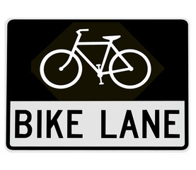 road sign - bike lane