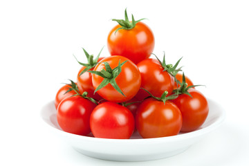 Fresh Cherry Tomatoes on plate