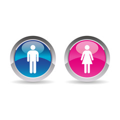 Icone couple homme femme - Picto man woman