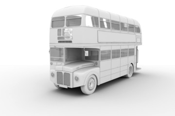 Double-deck bus - isolated on white © 4th Life Photography
