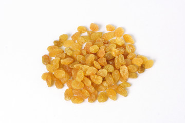 Dry grapes isolated on white background