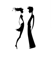 Pair silhouette