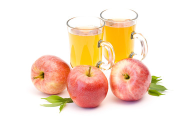 apple juice and fresh fruits