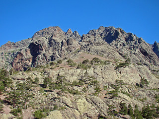 Corse : paysage de montagne à Haut-Asco