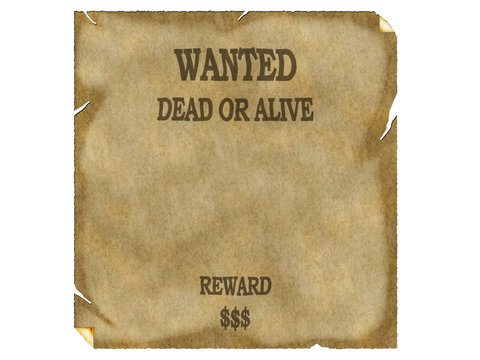 Wanted poster wild west