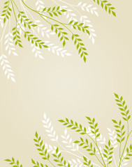 Vector abstract floral background with foliage