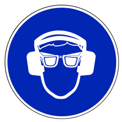 Gehörschutz und Schutzbrille tragen - 19658247