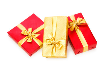 Gift box isolated on the white background