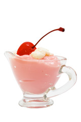 dessert with a cherry