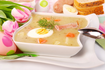 white borscht for easter