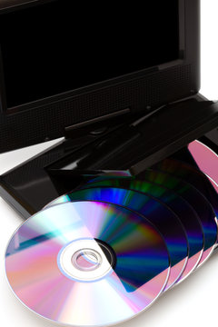 TV with a dvd disks