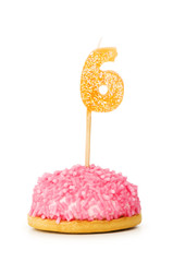 Birthday candles isolated on the white background