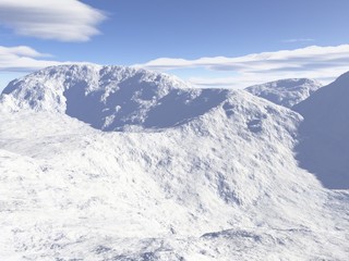 Fototapeta na wymiar Computer-generated Mountain Landscape