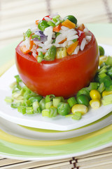 Stuffed tomato.