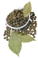 Allspice and bay leaves.