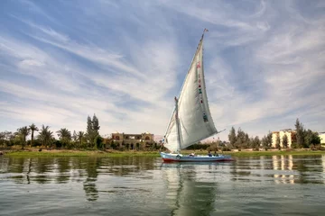 Zelfklevend Fotobehang Nilo in barca © Robert.Mos