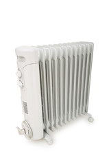 Oil radiator isolated on the white background